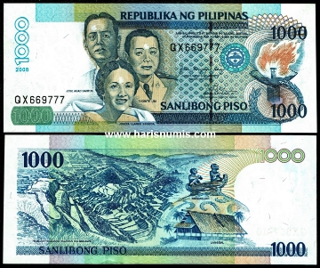 Picture of PHILIPPINES 1000 Piso 2008 P197b.3 UNC