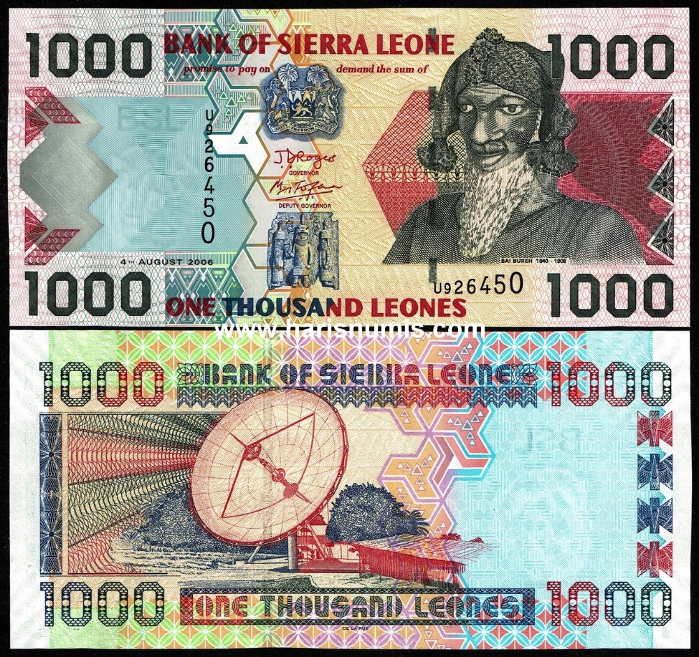 Picture of SIERRA LEONE 1000 Leones 2006 P24c.1 UNC