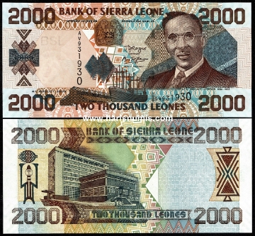 Picture of SIERRA LEONE 2000 Leones 2006 P26c.2 UNC