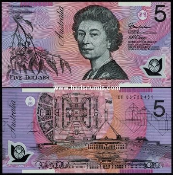 Picture of AUSTRALIA 5 Dollars 2005 P 57c UNC