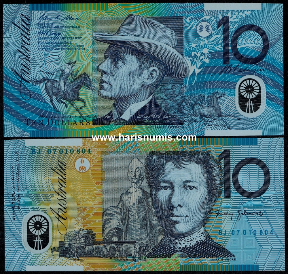 Picture of AUSTRALIA 10 Dollars 2007 P 58d UNC