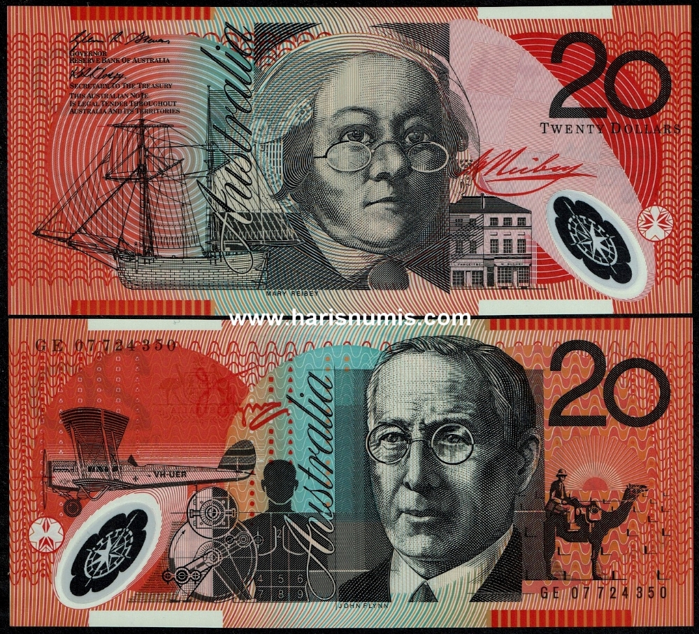 Picture of AUSTRALIA 20 Dollars 2007 P 59e UNC