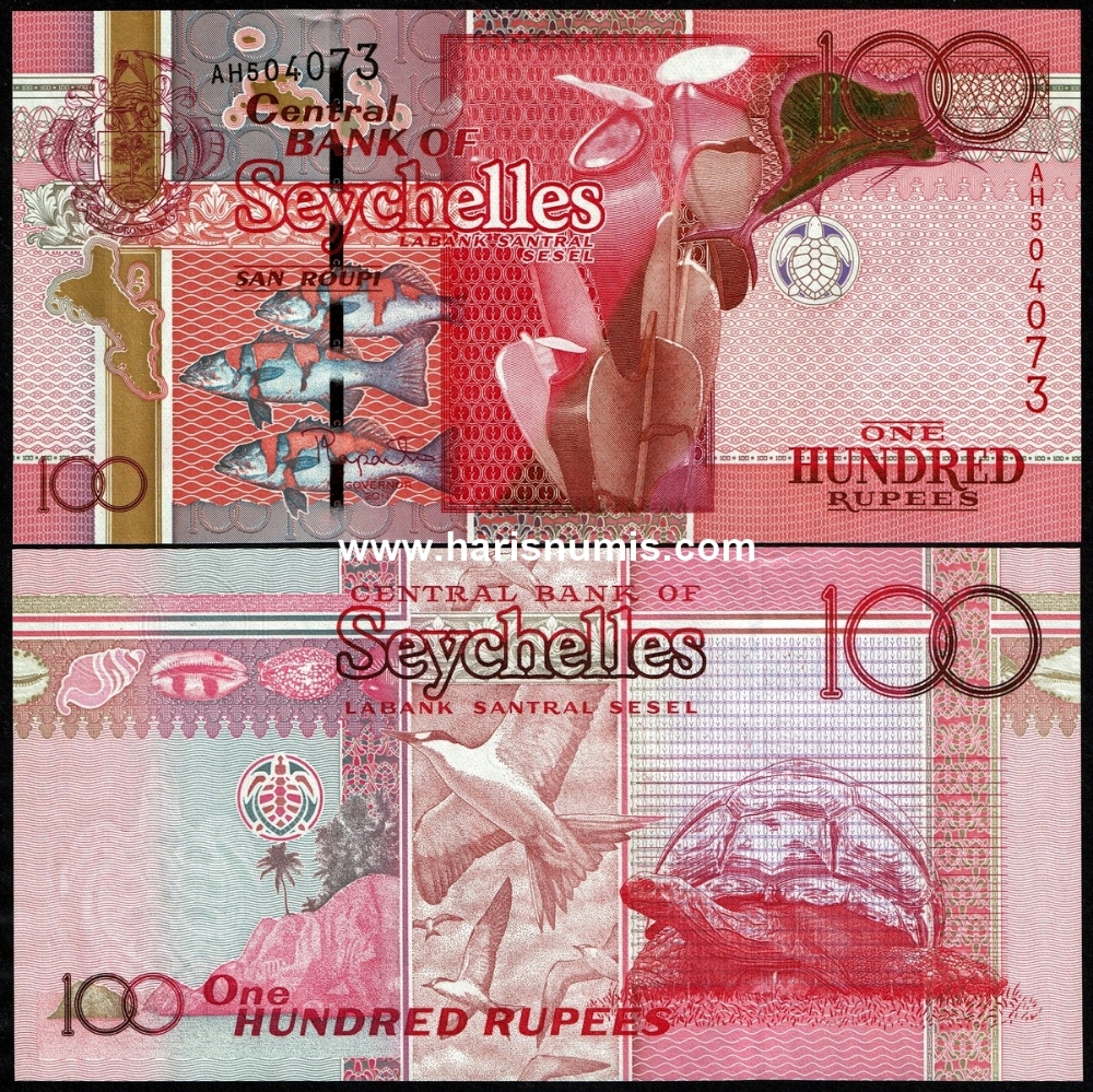 Picture of SEYCHELLES 100 Rupees 2011 P 44a UNC