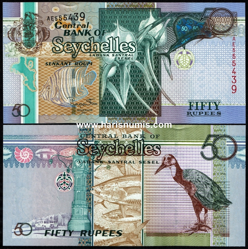 Picture of SEYCHELLES 50 Rupees 2011 P43a UNC