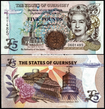 Picture of GUERNSEY 5 Pounds ND(2023) P 56e UNC