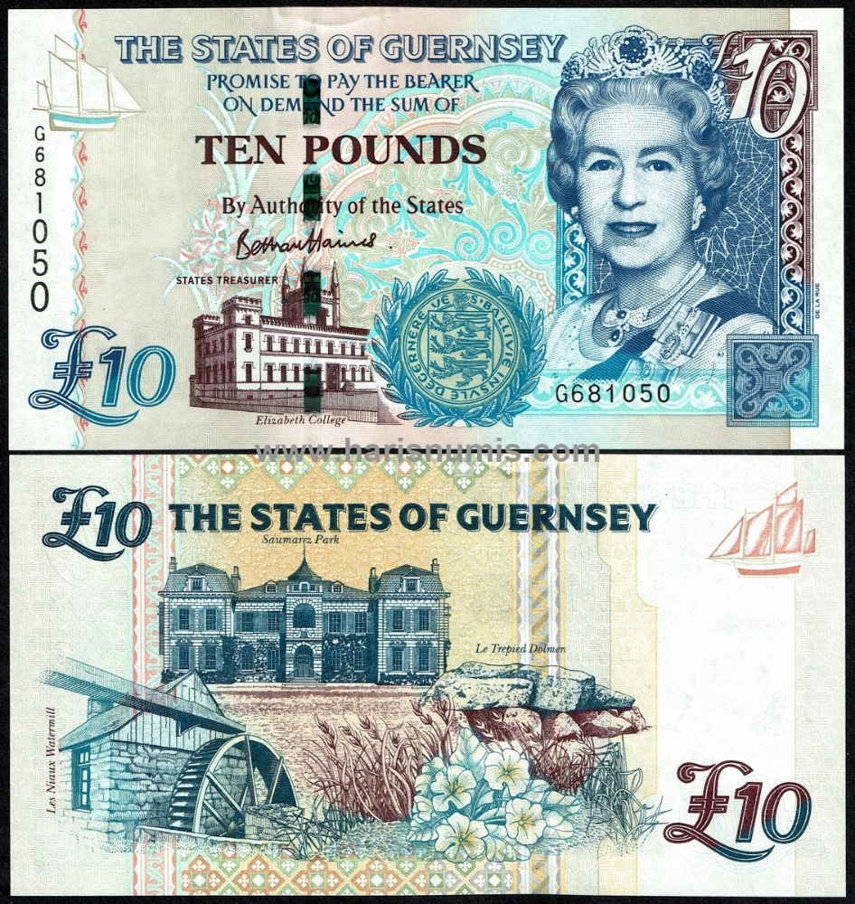 Picture of GUERNSEY 10 Pounds ND(2023) P 57e UNC