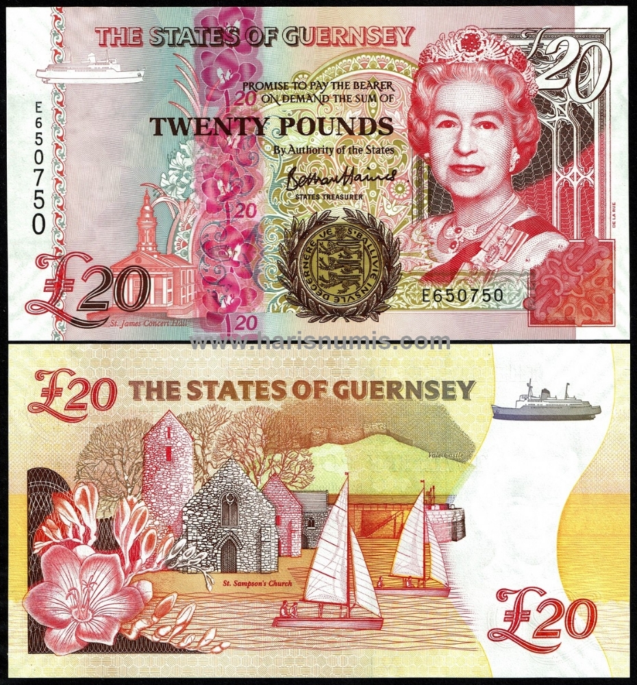 Picture of GUERNSEY 20 Pounds ND(2023) P 58d UNC