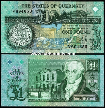 Picture of GUERNSEY 1 Pound ND(1991) P52c UNC