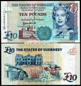 Picture of GUERNSEY 10 Pounds ND(2015) P 57d UNC