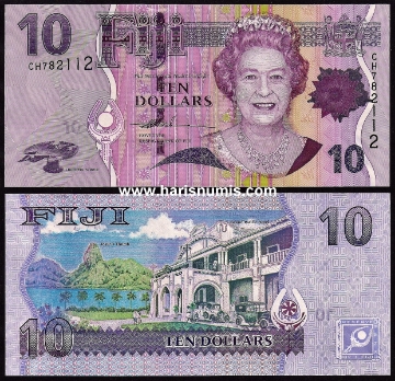 Picture of FIJI 10 Dollars ND(2007) P 111a UNC