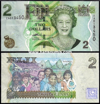 Picture of FIJI 2 Dollars ND(2007) P 109a UNC