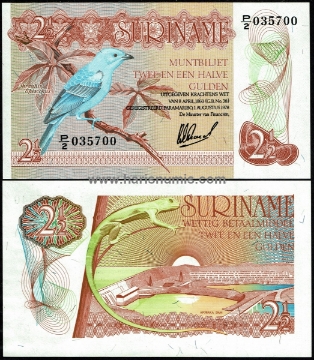 Picture of SURINAME 2½ Gulden 1978 P118b UNC