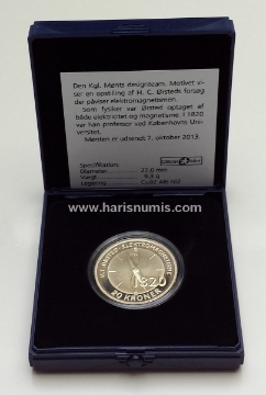 Picture of DENMARK 20 Kroner 2013 H.C. Orsted KM 958 PROOF