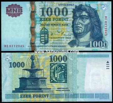 Picture of HUNGARY 1000 Forint 2006 P 195b UNC