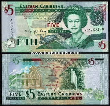 Picture of EAST CARIBBEAN STATES - MONTSERRAT 5 Dollars ND(2003) P42m UNC