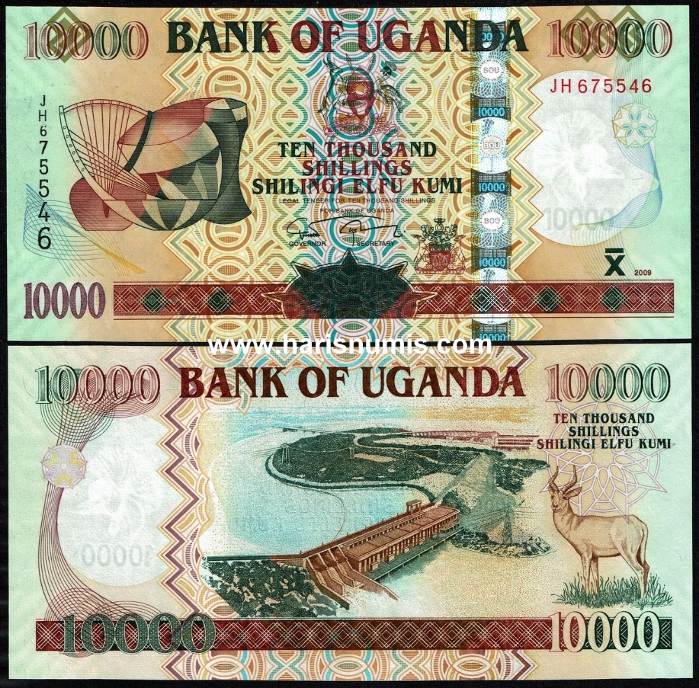 Picture of UGANDA 10.000 Shillings 2009 P45c UNC