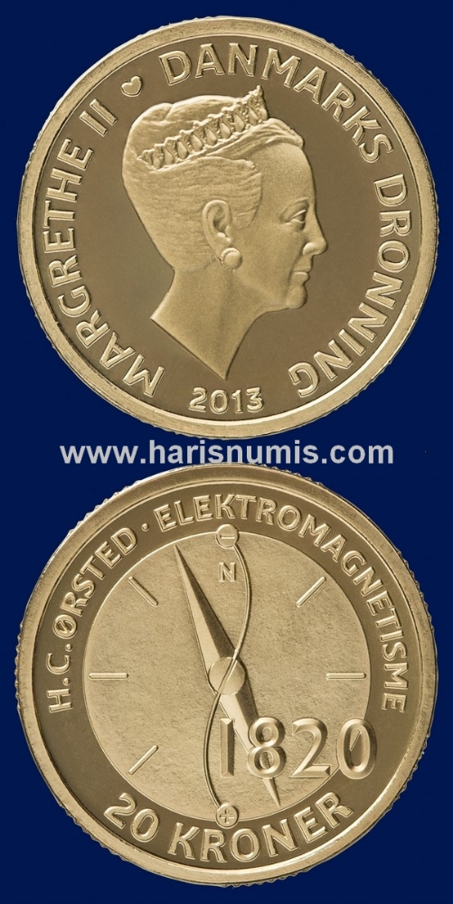 Picture of DENMARK 20 Kroner 2013 H.C. Orsted KM958 UNC