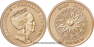 Picture of DENMARK 20 Kroner 2020 Comm. KM 968 UNC