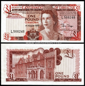 Picture of GIBRALTAR 1 Pound 1988 P20e UNC