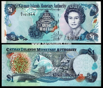 Picture of CAYMAN ISLANDS 1 Dollar 2001 P26a UNC