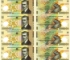 Picture of ROMANIA 500.000 Lei 2000 Uncut Sheet of 4 P115b UNC