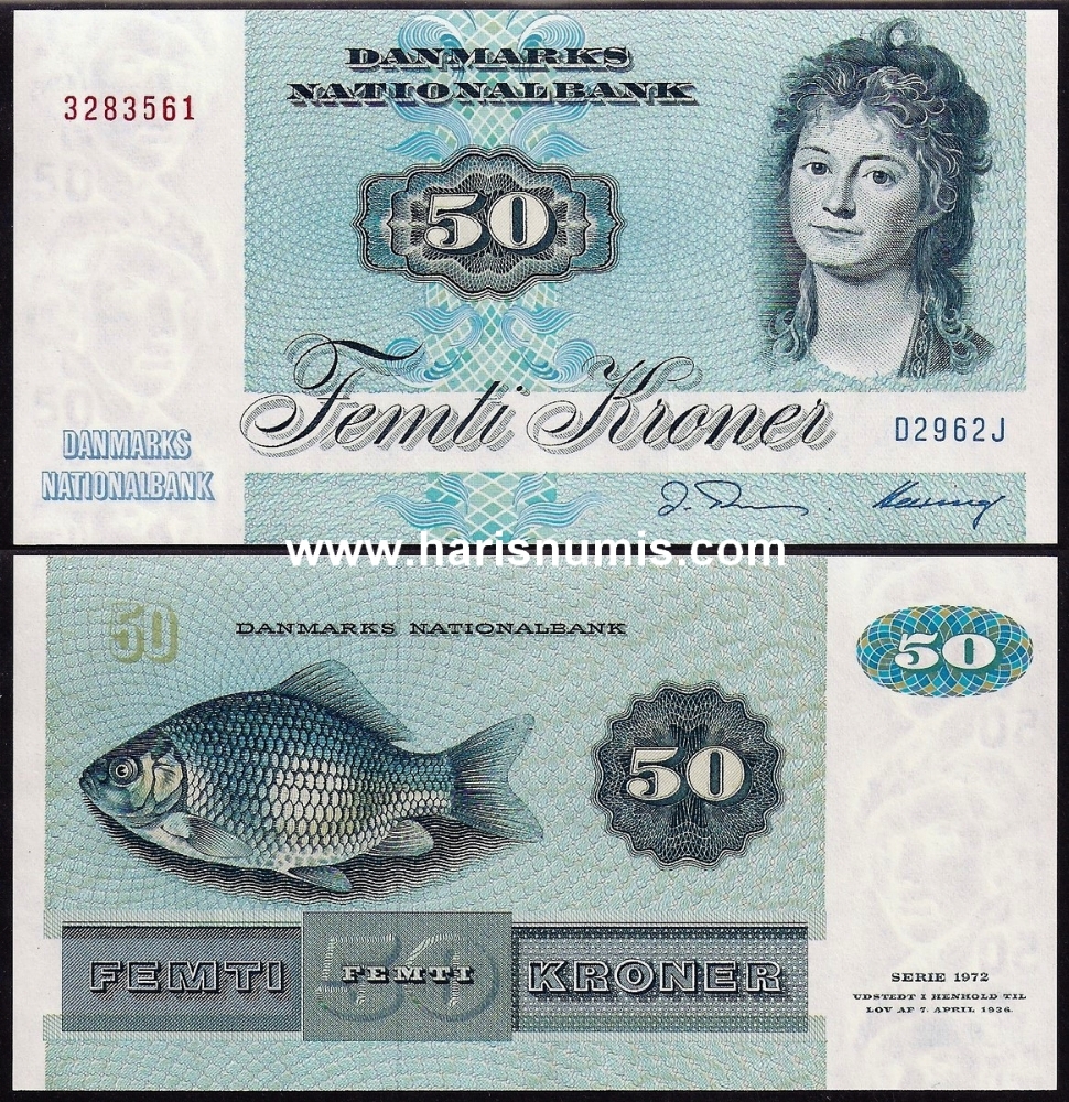 Picture of DENMARK 50 Kroner 1996 D2 type 2 P50f UNC