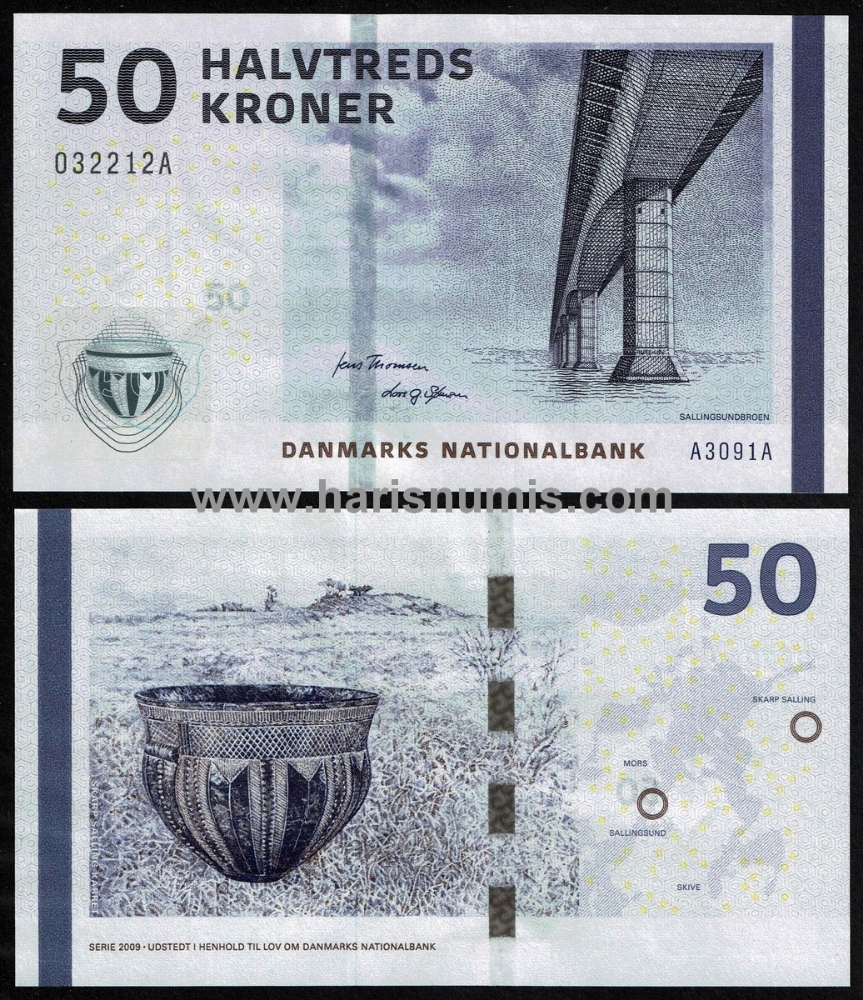 Picture of DENMARK 50 Kroner 2009 A3 type 1 P65a UNC