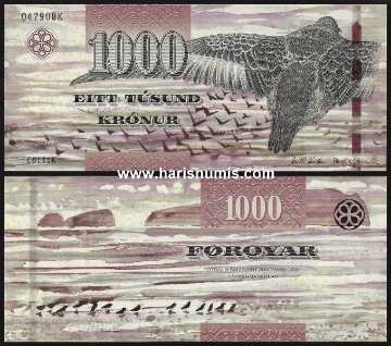 Picture of FAEROE ISLANDS 1000 Kronur (2011) 2012 P33 UNC
