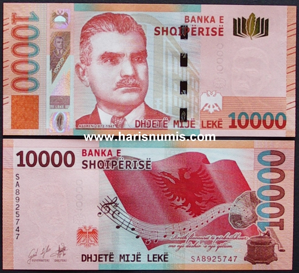 Picture of ALBANIA 10000 Leke 2019 P81a UNC