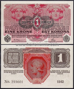 Picture of AUSTRIA 1 Krone ND (1919) P49 UNC