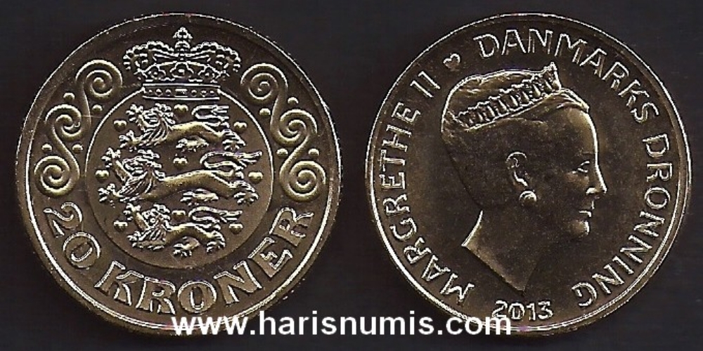 Picture of DENMARK 20 Kroner 2013 KM955 UNC