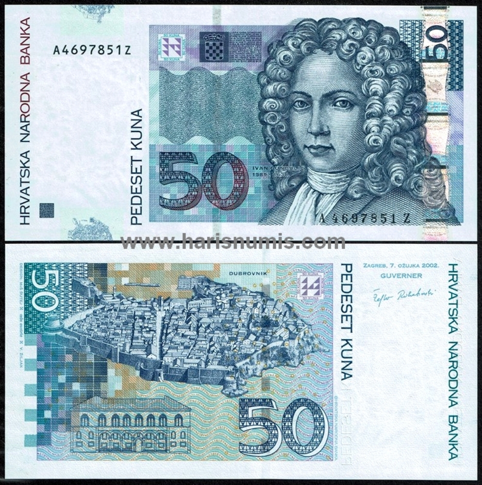 Picture of CROATIA 50 Kuna 2002 P40 UNC