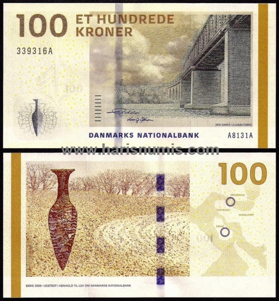 Picture of DENMARK 100 Kroner 2013 A8, type 1 P66 UNC