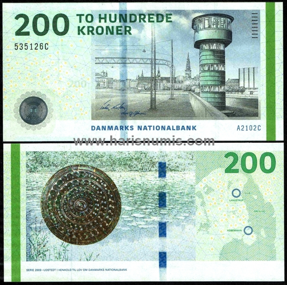 Picture of DENMARK 200 Kroner 2010 A2 type 2 P67 UNC