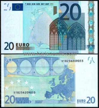 Picture of EUROPEAN UNION 20 Euro 2002 P10s Italy UNC
