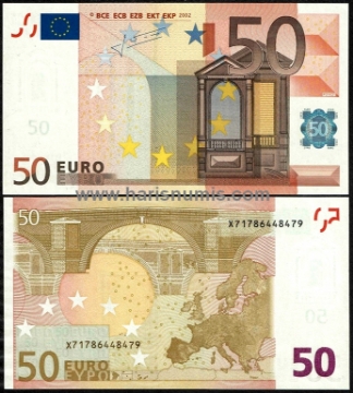 Picture of EUROPEAN UNION 50 Euro 2002 P11x.1 Germany UNC