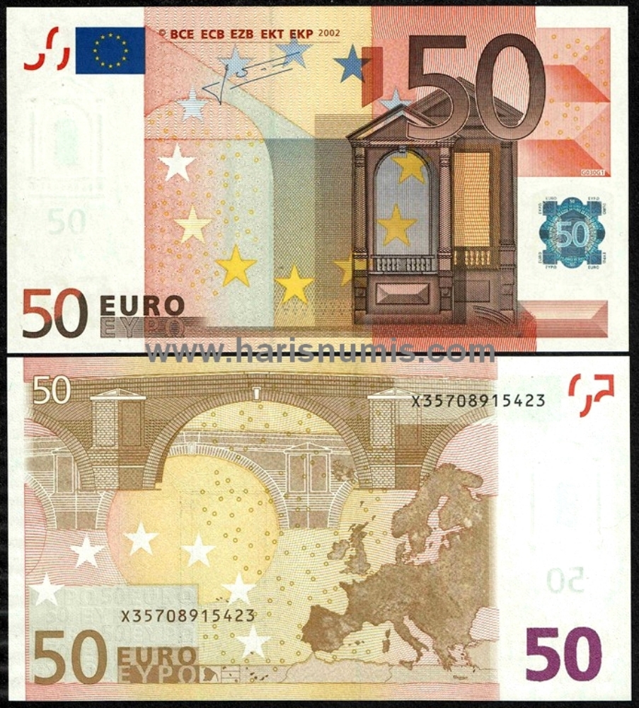 Picture of EUROPEAN UNION 50 Euro 2002 P11x.3 Germany UNC