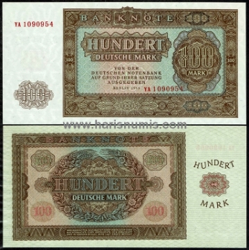 Picture of GERMANY, DEMOCRATIC REP. 100 Deutsche Mark 1955 P21a UNC