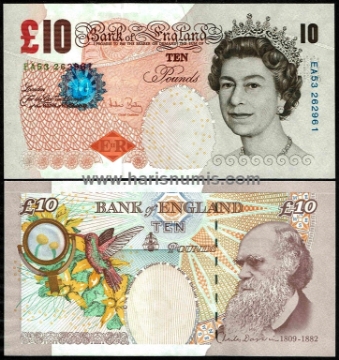 Picture of GREAT BRITAIN 10 Pounds ND(2004-) P 389c UNC