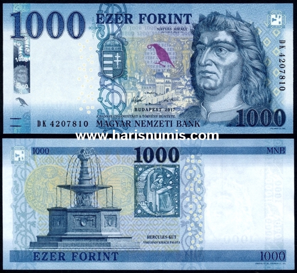 Picture of HUNGARY 1000 Forint 2017 P203a UNC