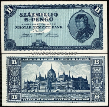 Picture of HUNGARY 100.000.000 B.-Pengö 1946 P136 UNC