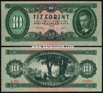 Picture of HUNGARY 10 Forint 1949 P164a UNC