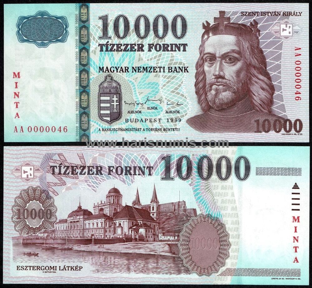 Picture of HUNGARY 10000 Forint 1999 Specimen P 183cs UNC