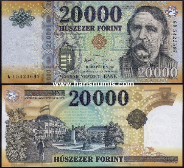 Picture of HUNGARY 20.000 Forint 2015 P 207a UNC