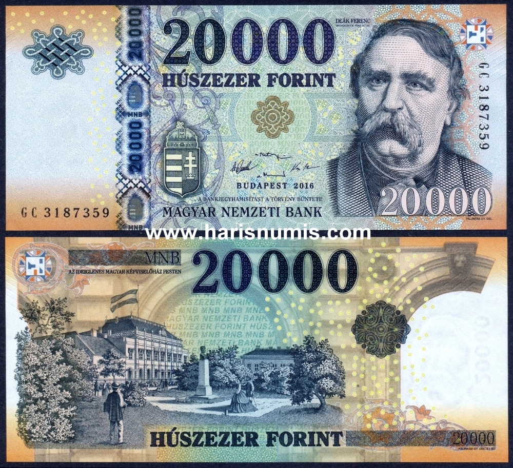 Picture of HUNGARY 20.000 Forint 2016 P207b UNC