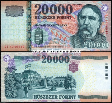 Picture of HUNGARY 20.000 Forint 2009 P 201b UNC