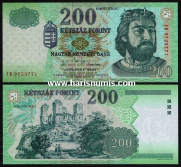 Picture of HUNGARY 200 Forint 2004 P187d UNC