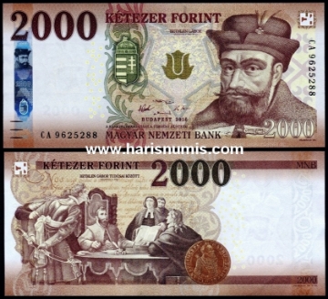 Picture of HUNGARY 2000 Forint 2016 P 204a UNC