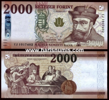 Picture of HUNGARY 2000 Forint 2020 P204b UNC