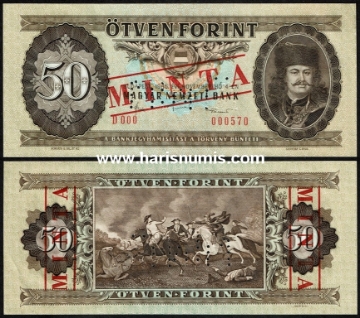 Picture of HUNGARY 50 Forint 1986 Specimen P 170gs UNC